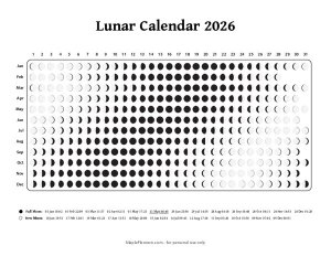 2026 Moon Phase Calendar – Witches Of The Craft®
